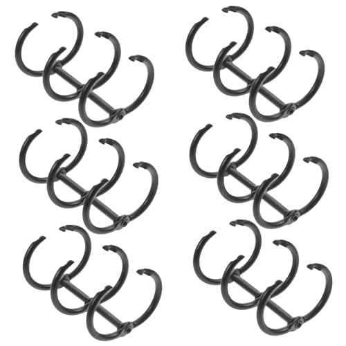 SAFIGLE 6 Stück Teiliges Metall ringbinder Langlebige Schwarze Binder ringe für Scrapbooking Loseblatt ordner Büro Schulmaterial Leicht und Praktisch für Studenten und Lehrer von SAFIGLE