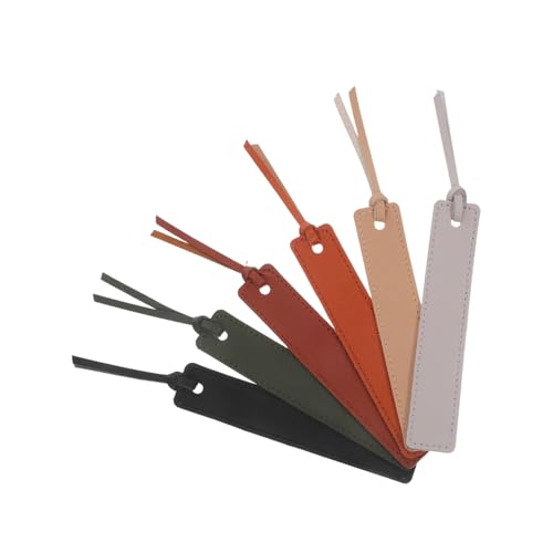 SAFIGLE 6 Stück Teiliges Pu-leder Lesezeichen mit Lederband Doppelseitig Bedruckte Vintage Seitenmarkierer Stilvolle Buchliebhaber Lesezeichen für Schüler und Leser Elegantes Bookworm SAFIGLE 6 Stück Teiliges Pu-leder Lesezeichen mit Lederband Doppelseitig Bedruckte Vintage Seitenmarkierer Stilvolle Buchliebhaber Lesezeichen für Schüler und Leser Elegantes Bookworm von SAFIGLE