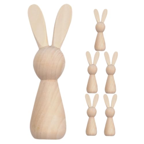 SAFIGLE 6 Stück Teiliges Unbemalte Holzhasen DIY zum Bemalen Vielseitige Osterdekoration als Tischornament Gartenfigur oder Hängedekor Süße Kaninchenform für Kreative Bastelideen SAFIGLE 6 Stück Teiliges Unbemalte Holzhasen DIY zum Bemalen Vielseitige Osterdekoration als Tischornament Gartenfigur oder Hängedekor Süße Kaninchenform für Kreative Bastelideen von SAFIGLE