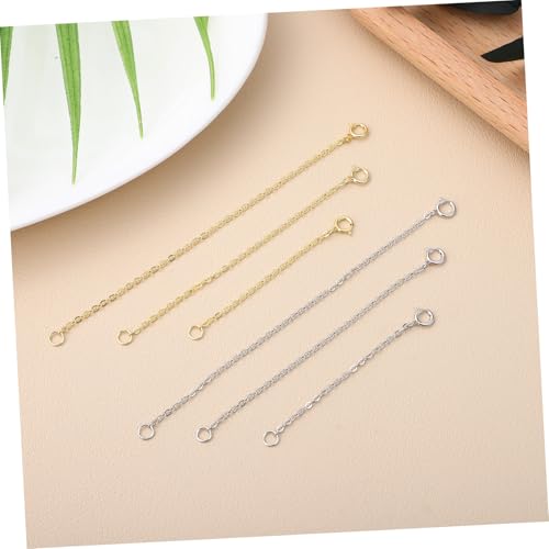 SAFIGLE 6 Stück Teiliges Verlängerungsketten Frauen Stabile Armband Halskettenverlängerung Gold Weißgoldfarben Elektroplattierte Antiallergische Schmuckzubehör erweiterung SAFIGLE 6 Stück Teiliges Verlängerungsketten Frauen Stabile Armband Halskettenverlängerung Gold Weißgoldfarben Elektroplattierte Antiallergische Schmuckzubehör erweiterung von SAFIGLE