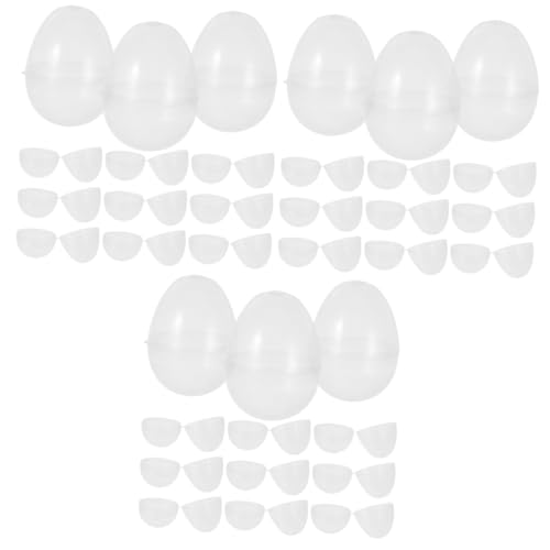 SAFIGLE 60 Stk Lotterie-Blindbox Spielzeuge Kinderspielzeug Osterparty-Geschenke Befüllbare Eierornamente Eierschale schmücken Verpackung Dekorationen Süßigkeiten Box Plastik von SAFIGLE