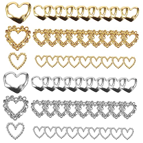 SAFIGLE 60 Stück Herzförmige Nagelcharms Diy Maniküre Dekorationen für Hochwertige Nagelkunst Zubehör für Nail Art und Profis SAFIGLE 60 Stück Herzförmige Nagelcharms Diy Maniküre Dekorationen für Hochwertige Nagelkunst Zubehör für Nail Art und Profis von SAFIGLE