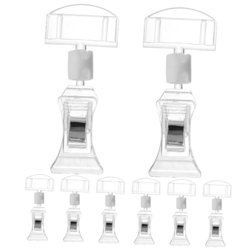 SAFIGLE 8 Stück Teiliges Drehbare Transparente Preisschilder Clips aus Verschleißfestem Vielseitige Sign Holder für Preis Werbeschilder Geeignet für Einzelhandel Supermarkt Büro SAFIGLE 8 Stück Teiliges Drehbare Transparente Preisschilder Clips aus Verschleißfestem Vielseitige Sign Holder für Preis Werbeschilder Geeignet für Einzelhandel Supermarkt Büro von SAFIGLE