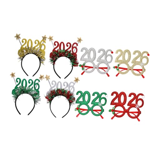 SAFIGLE 8 Stück Teiliges Silvester Party mit Glitzer Year Headwear und Brillen Festliches Headband Eyeglasses als Kreative Foto Requisite für Neujahrsfeiern und Jahreswechsel SAFIGLE 8 Stück Teiliges Silvester Party mit Glitzer Year Headwear und Brillen Festliches Headband Eyeglasses als Kreative Foto Requisite für Neujahrsfeiern und Jahreswechsel von SAFIGLE