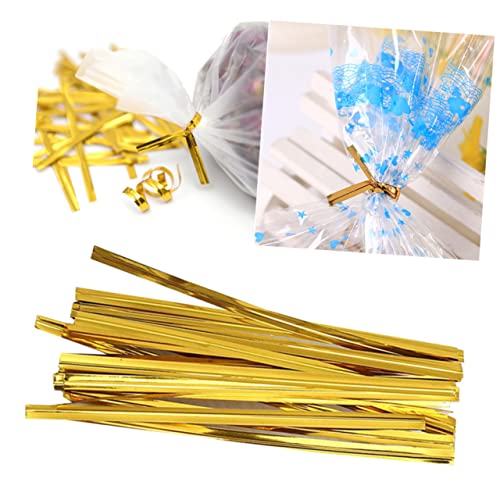 SAFIGLE 800 Stück Goldenes Drahteilseil Party Taschen Lecker Süßigkeitentasche opp Süßbeutelkrawatten Brotbeutel binden Krawatten zum Verpacken von Geschenken SAFIGLE 800 Stück Goldenes Drahteilseil Party Taschen Lecker Süßigkeitentasche opp Süßbeutelkrawatten Brotbeutel binden Krawatten zum Verpacken von Geschenken von SAFIGLE