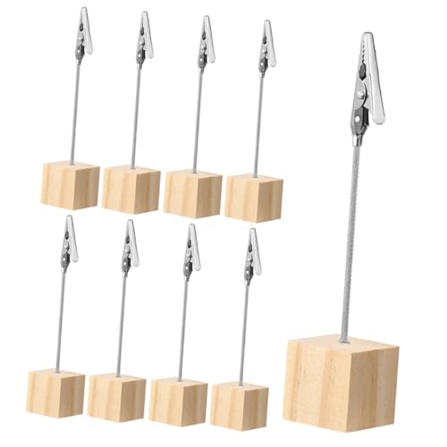 SAFIGLE 9 Stück Teiliges Memo Clip mit Holzwürfel Basis Vielseitige Tischkartenhalter für Fotos Notizen und Tischnummern Stabile Metallklammern Natürliche Holzoptik für Büro und Party SAFIGLE 9 Stück Teiliges Memo Clip mit Holzwürfel Basis Vielseitige Tischkartenhalter für Fotos Notizen und Tischnummern Stabile Metallklammern Natürliche Holzoptik für Büro und Party von SAFIGLE
