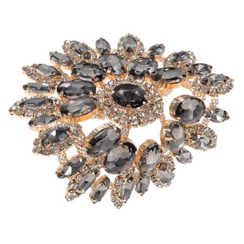 SAFIGLE Ab Farbverlauf Strass Applikation zum Aufbügeln Dekorative DIY Kleidung Aufnäher für Kleider Hochzeitsgürtel und Haarschmuck Transparent Goldgrund von SAFIGLE