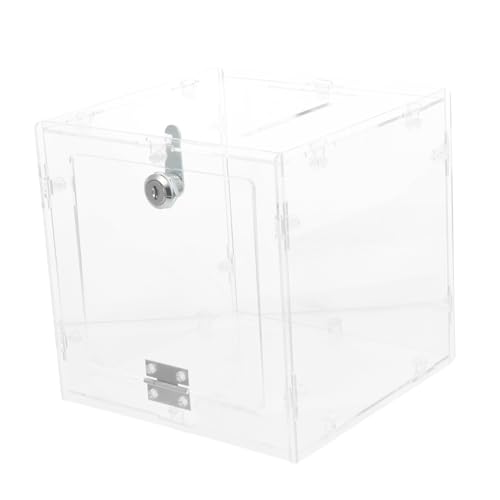 SAFIGLE Acrylglas Transparente Große Wahlurne mit Schloss Abschließbare Spendenbox für Abstimmungen Vorschläge und Fundraising Praktische Einwurfbox für Events und Organisationen Selbst SAFIGLE Acrylglas Transparente Große Wahlurne mit Schloss Abschließbare Spendenbox für Abstimmungen Vorschläge und Fundraising Praktische Einwurfbox für Events und Organisationen Selbst von SAFIGLE