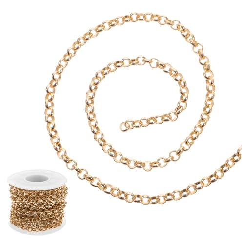 SAFIGLE Aluminiumkette Goldfarbig Langlebige DIY Metallkette für Schmuckherstellung Taschen Anhänger dekoration Leicht zu Verarbeiten für Bastelprojekte und Geschenke SAFIGLE Aluminiumkette Goldfarbig Langlebige DIY Metallkette für Schmuckherstellung Taschen Anhänger dekoration Leicht zu Verarbeiten für Bastelprojekte und Geschenke von SAFIGLE