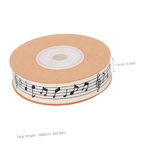 SAFIGLE Baumwollband mit Musiknoten Langlebiges Geschenkband für Verpackung DIY Schleifen und Blumenverpackung Wiederverwendbares Dekoband für Party Bastelbedarf SAFIGLE Baumwollband mit Musiknoten Langlebiges Geschenkband für Verpackung DIY Schleifen und Blumenverpackung Wiederverwendbares Dekoband für Party Bastelbedarf von SAFIGLE