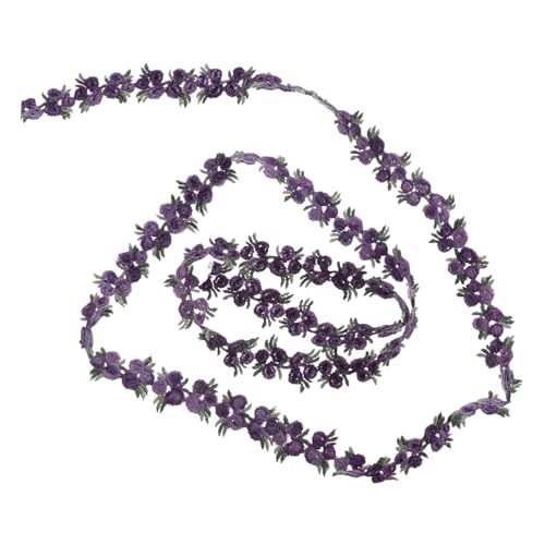 SAFIGLE Besticktes Spitzenband mit Bunten Blumen Farbiger Polyester lace trim für DIY nähen Geschenkverpackung Hochzeitsdeko Basteln Haarschmuck Kleidung von SAFIGLE