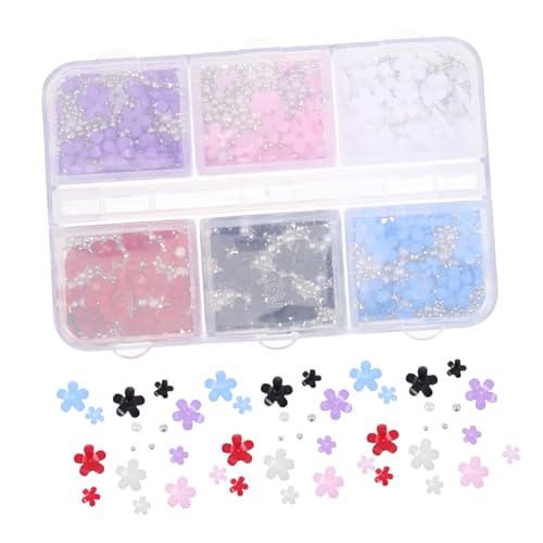 SAFIGLE Blumennagel Charms Box Mit Mischfarben Für Nagelkunst Leicht Und Komfortabel Für Designs Und Festliche Anlässe von SAFIGLE