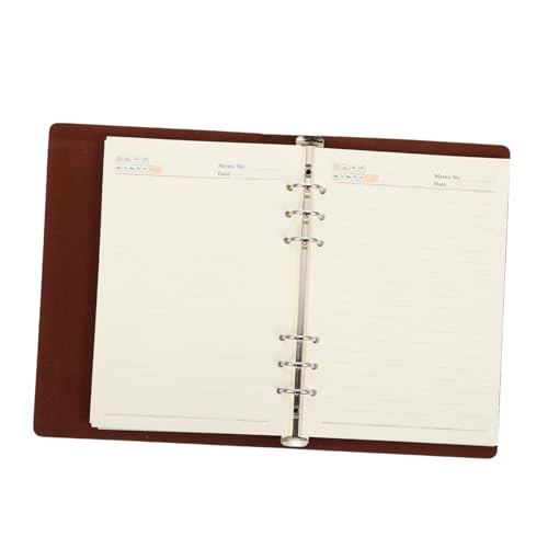 SAFIGLE Business Planer Pu leder Notizbuch Braun Abnehmbares Ringbuch Leichtes Schreibjournal für Männer Vielseitig als Tagebuch Notizheft Konferenz organizer Geeignet von SAFIGLE