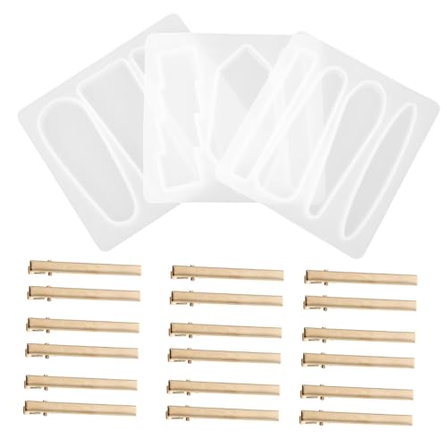 SAFIGLE DIY Silikonform für Haarspangen Gießform Kreative Epoxidharz Form Haarclip Basteln Wiederverwendbar Einfach zu Reinigen Komfortabel und Strapazierfähig von SAFIGLE