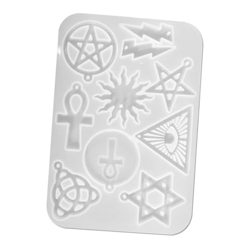 SAFIGLE DIY Silikonform für Ohrringe und Anhänger Flexible Gießform aus Robustem Silikon Einzigartiges Pentagramm design Glatte Oberfläche ohne Grat Geeignet für Anfänger und Profis von SAFIGLE