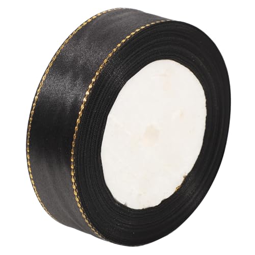 SAFIGLE Dekoratives Geschenkband mit Goldener Kante Polyester Schleifenband für Geschenkverpackung Basteln und Dekoration Elegant und Robust für Weihnachten Geburtstag Hochzeit von SAFIGLE