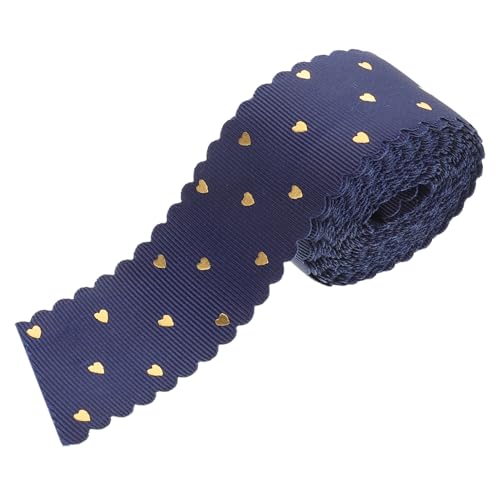 SAFIGLE Dekoratives Herzmusterband mit goldener Beschichtung Gewellter Spitzenkante Dunkles Vielseitiges Hochzeits und Geschenkband für DIY Bastelarbeiten und Partydekorationen SAFIGLE Dekoratives Herzmusterband mit goldener Beschichtung Gewellter Spitzenkante Dunkles Vielseitiges Hochzeits und Geschenkband für DIY Bastelarbeiten und Partydekorationen von SAFIGLE