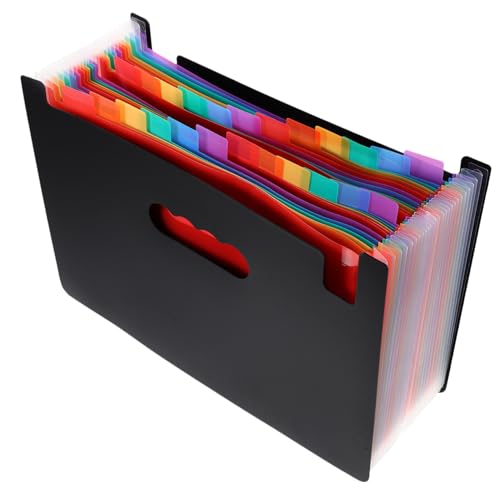 SAFIGLE Erweiterbarer Aktenordner aus Robustem Material mit Mehrschichtigem Design Farbiger Fächermappe zur Dokumentenorganisation Praktischer Büro aufbewahrung und Tragbarem Datei von SAFIGLE