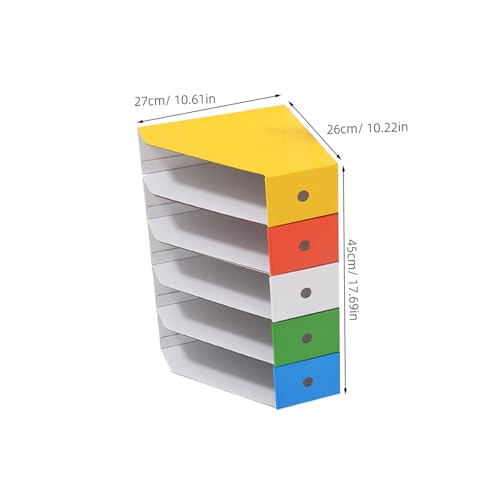 SAFIGLE Farbenfrohes Desktop aktenregal aus Papier Vielseitiger Datei Magazinhalter für Büro und Studium Platzsparendes Leicht zu Reinigendes Aufbewahrungssystem mit Beschreibbaren von SAFIGLE