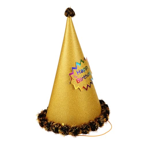 SAFIGLE Geburtstagsparty-hut Goldene Kegelförmige Partyhüte Schwarze Partyhüte Geburtstagshut Für Erwachsene Weihnachtskegelhüte Partyhüte Neuheit Partyhut Kind Papier Requisiten von SAFIGLE