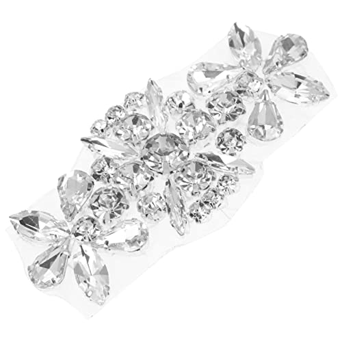 SAFIGLE Glitzer Gürtel Applikationen für Hochzeitskleider Strass Selbstklebend Funkelnde Perlen Applikationen Selbstgemacht Dekoration für Brautkleider und Schärpen von SAFIGLE
