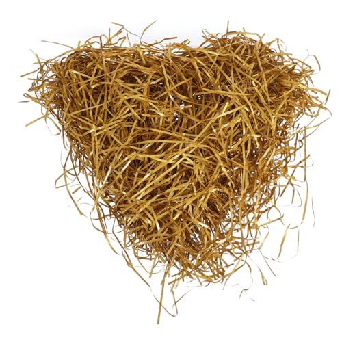 SAFIGLE Goldene Raffia Papier Füllmaterial Crinkle Cut Shred Confetti für Geschenkkörbe und Pappboxen Langlebiges Kunststoffmaterial mit Funkelndem Vielseitig für Geschenkverpackung und SAFIGLE Goldene Raffia Papier Füllmaterial Crinkle Cut Shred Confetti für Geschenkkörbe und Pappboxen Langlebiges Kunststoffmaterial mit Funkelndem Vielseitig für Geschenkverpackung und von SAFIGLE