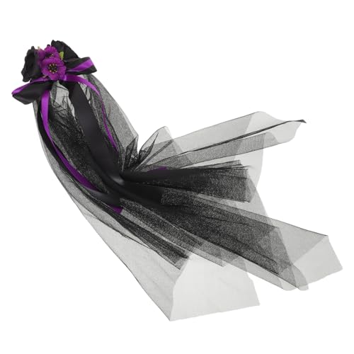 SAFIGLE Halloween Hexen Haarreif mit Schwarzer Schleife Gothisches Haaraccessoire mit Kamm für Karneval Mexikanischer Stil Bequemer Sitz Eleganter Look für Partys und Kostümveranstaltungen von SAFIGLE