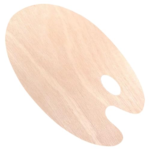SAFIGLE Holzpalette Oval für Öl Acrylfarben Robustes Pigment mischbrett Leicht und Tragbar für Künstler Hobby Maler Schüler und Kreative Malarbeiten von SAFIGLE