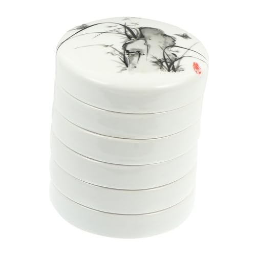 SAFIGLE Keramik Deckel Vielseitige Schmuck Aquarell aufbewahrungsplatten Glatte Oberfläche Niedrige Wasseraufnahme für Bastelprojekte und Farbmischung von SAFIGLE