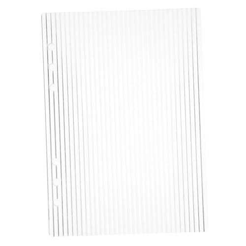 SAFIGLE Klare Acryl Ringbuch Hülle mit Streifenmuster Abnehmbare Buchhülle für Notizbücher Planer Tagebücher Langlebige Transparente Journal Cover für Büro und Reise von SAFIGLE