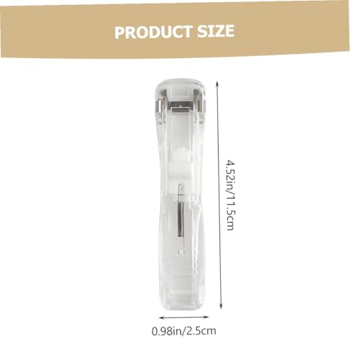 SAFIGLE Kreativer Nahtloser Büroklammer dispenser mit Transparentem Tacker und Clips Einfache Handhabung Schonend für Dokumente für Präsentationen und Aktenmanagement Zufällige Farbe von SAFIGLE