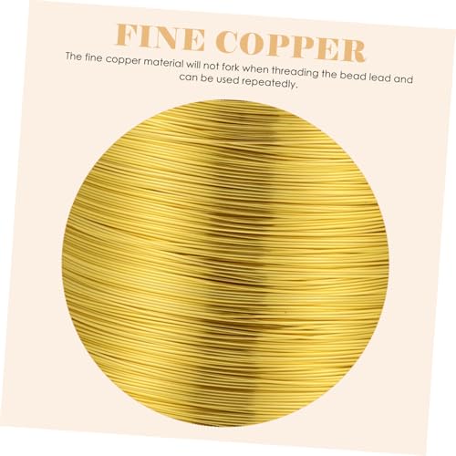 SAFIGLE Kupferdraht Gold Schmuckdraht Flexibel zum Basteln Schmuckherstellung Perlenwickeln DIY Schmuckarmband Draht für Beading und Handwerk von SAFIGLE