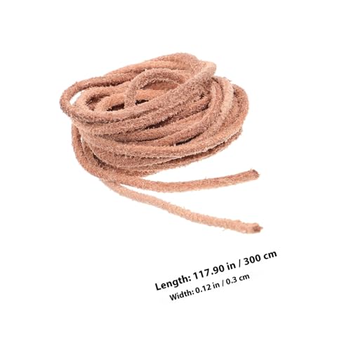 SAFIGLE Lederband aus Robustem Rindsleder für DIY Basteln Stabile Kordel zum Schmuckherstellen Vielseitige Lederschnur für Armbänder und Halsketten Natürliche Farbe zum Flechten und von SAFIGLE