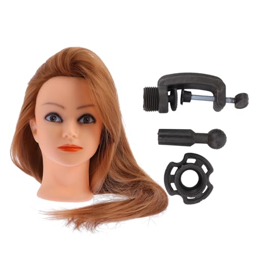 SAFIGLE Mannequin Kopf für Haartraining Hochtemperaturbeständiger Puppenkopf mit Realistischem Haaransatz für Friseure Kosmetologiestudenten und Diy Hairstyling Braunes Haar Kleiner SAFIGLE Mannequin Kopf für Haartraining Hochtemperaturbeständiger Puppenkopf mit Realistischem Haaransatz für Friseure Kosmetologiestudenten und Diy Hairstyling Braunes Haar Kleiner von SAFIGLE