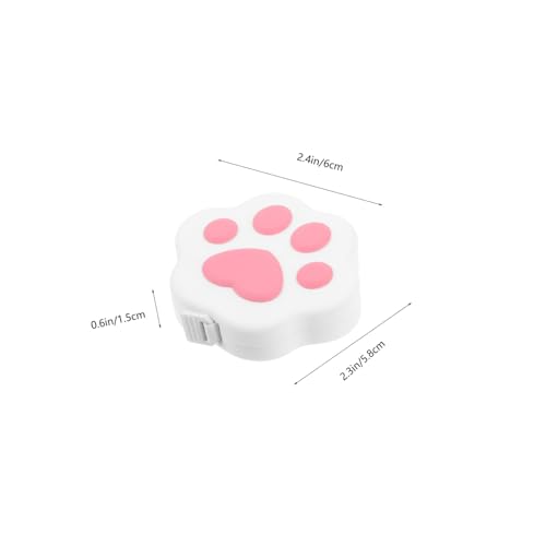 SAFIGLE Mini Maßband mit Automatischem Rückzug Katzenpfoten design Flexibles Rollmaßband für Körper Nähmessungen Praktische Handhabung für Näher und Hobbyhandwerk von SAFIGLE