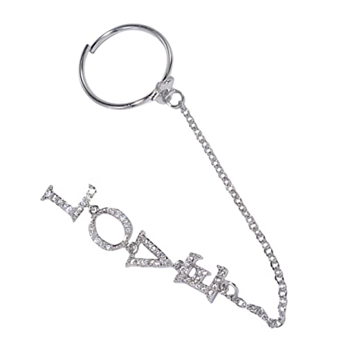 SAFIGLE Nagelkunstkette mit Zirkonring Nageldekoration für Maniküre Einfach Anzubringen für Feste Hochzeiten und Partys Sorgt für Einen Glanzvollen SAFIGLE Nagelkunstkette mit Zirkonring Nageldekoration für Maniküre Einfach Anzubringen für Feste Hochzeiten und Partys Sorgt für Einen Glanzvollen von SAFIGLE