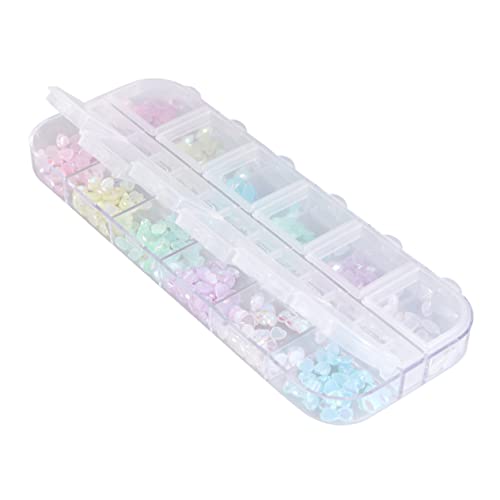 SAFIGLE Nail Art Dekoration Set Fächer Bunte Acryl Zubehör für Nagelkunst Transparent Oval für Schmuckherstellung und Kreative Designs SAFIGLE Nail Art Dekoration Set Fächer Bunte Acryl Zubehör für Nagelkunst Transparent Oval für Schmuckherstellung und Kreative Designs von SAFIGLE