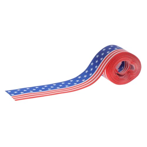 SAFIGLE Patriotisches Flaggenband Yards X Dekoratives Geschenkband für Unabhängigkeitstag DIY Basteln Schleifen und Kranzgestaltung von SAFIGLE