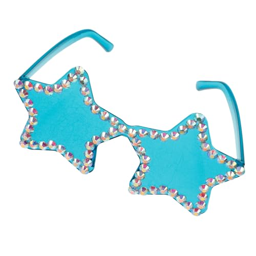 SAFIGLE Randlose Stern-Sonnenbrille Rahmenlose Stern-Sonnenbrille Strass-Brille Diamant-Kristall-Sonnenbrille Pentagramm-Brille Sommer-Strand-Party-Accessoire Blau SAFIGLE Randlose Stern-Sonnenbrille Rahmenlose Stern-Sonnenbrille Strass-Brille Diamant-Kristall-Sonnenbrille Pentagramm-Brille Sommer-Strand-Party-Accessoire Blau von SAFIGLE