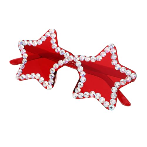 SAFIGLE Randlose Stern-Sonnenbrille Rahmenlose Stern-Sonnenbrille Strass-Brille Diamant-Kristall-Sonnenbrille Pentagramm-Brille Sommer-Strand-Party-Accessoire Rot SAFIGLE Randlose Stern-Sonnenbrille Rahmenlose Stern-Sonnenbrille Strass-Brille Diamant-Kristall-Sonnenbrille Pentagramm-Brille Sommer-Strand-Party-Accessoire Rot von SAFIGLE