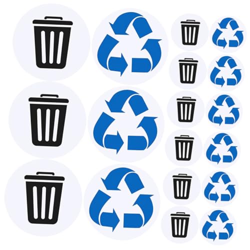 SAFIGLE Recycling Aufkleber Selbstklebend Mülltonnen Klassifizierungszeichen für Abfalltrennung Zuhause Büro Restaurant Klare Anleitung zur Müllsortierung SAFIGLE Recycling Aufkleber Selbstklebend Mülltonnen Klassifizierungszeichen für Abfalltrennung Zuhause Büro Restaurant Klare Anleitung zur Müllsortierung von SAFIGLE