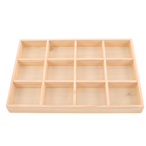 SAFIGLE Schmuckschubladen Organizer Tablett 12 Fächer Trennsystem Aus Holz Für Kommoden – Vitrinenhalter Für Kunsthandwerk – Schmuckaufbewahrungsschale Für Ringe Und Armbänder SAFIGLE Schmuckschubladen Organizer Tablett 12 Fächer Trennsystem Aus Holz Für Kommoden – Vitrinenhalter Für Kunsthandwerk – Schmuckaufbewahrungsschale Für Ringe Und Armbänder von SAFIGLE