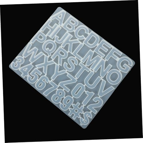 SAFIGLE Silikonform DIY Schmuck Anhänger Buchstaben und Zahlen Flexible Wiederverwendbare Gießform für Epoxidharz Basteln Einfach zu Reinigen Kreatives Alphabet Casting Mold für von SAFIGLE
