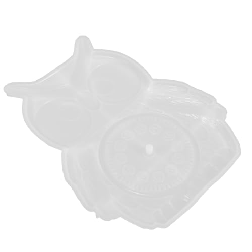 SAFIGLE Silikonform Eulen Uhr Wanddeko DIY Gießform Flexible Geruchsfreie Silikonform für Basteln Handliche Langlebige Uhr Ornamente Kreative Wandkunst von SAFIGLE
