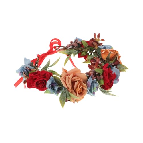 SAFIGLE Simulierte Rosenkrone Tiara Kranz künstlich gefälscht erste Dekorationen Brautjungfer Rosa Blumen- Party hawaiianischer Kopfschmuck für Frauen Krone Stoff SAFIGLE Simulierte Rosenkrone Tiara Kranz künstlich gefälscht erste Dekorationen Brautjungfer Rosa Blumen- Party hawaiianischer Kopfschmuck für Frauen Krone Stoff von SAFIGLE