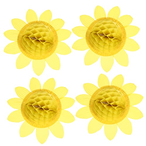SAFIGLE Sonnenblumen-partygeschenke 4 Stück Hawaiianische Dekorationspapier-ornamente Für Die Innen- Und Außendekoration von SAFIGLE