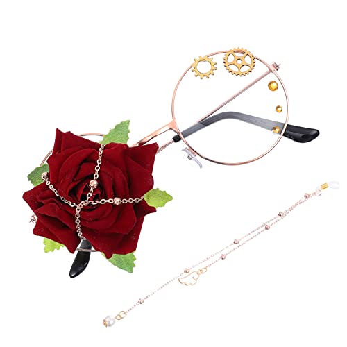 SAFIGLE Steampunk Sonnenbrille Requisiten Lolita Kette Retro Punk Brillen SAFIGLE Steampunk Sonnenbrille Requisiten Lolita Kette Retro Punk Brillen von SAFIGLE