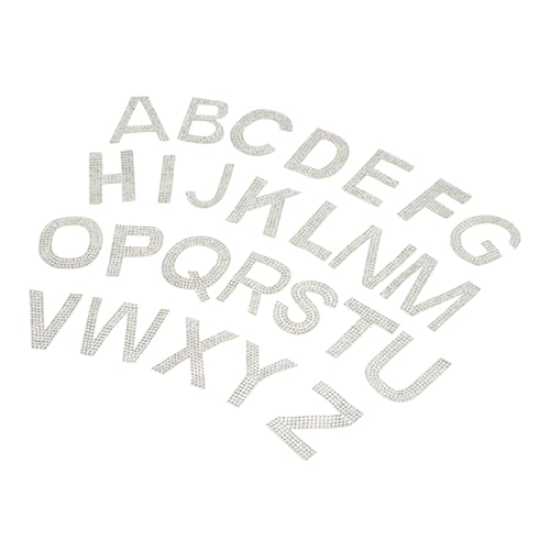 SAFIGLE Strass Buchstaben Applikation Aufbügelbare Alphabet Patches mit Hotfix Kleber für DIY Kleidung Taschen Hüte Verzierung und Reparatur von SAFIGLE