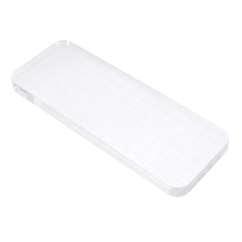 SAFIGLE Transparentes Acryl stempelblock tool Ergonomischer DIY Stempelgriff Robustes Langlebiges Stempelzubehör für Tagebücher Einladungen und Scrapbooking von SAFIGLE