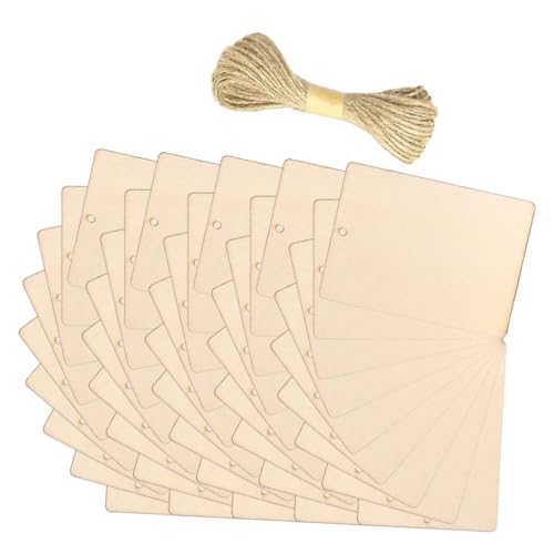 SAFIGLE Unbearbeitete Holzanhänger Rechteckig mit Rundkanten und Bohrung DIY Holzschilder für Basteln Hochzeit Dekoration Langlebige Holzscheiben für Kreative Handarbeiten SAFIGLE Unbearbeitete Holzanhänger Rechteckig mit Rundkanten und Bohrung DIY Holzschilder für Basteln Hochzeit Dekoration Langlebige Holzscheiben für Kreative Handarbeiten von SAFIGLE